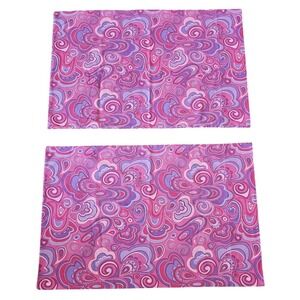 Set of 2 Springs PAISLEY PINK PURPLE Y2K standard size pillow cases